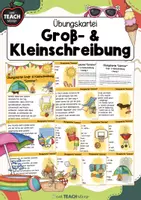 Vorschau - Arbeitsblätter - Übungskartei Groß-& Kleinschreibung - Sommer - Deckblatt