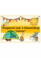 Vorschau - Arbeitsblätter - Übungskartei Groß-& Kleinschreibung - Sommer - Seite 1
