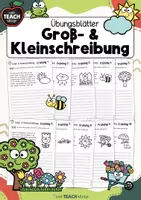 Vorschau - Arbeitsblätter - Groß- & Kleinschreibung Übungsblätter Frühling - Deckblatt
