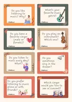 Vorschau - Bildkarten - Convesation cards - Let's talk about music - Seite 1