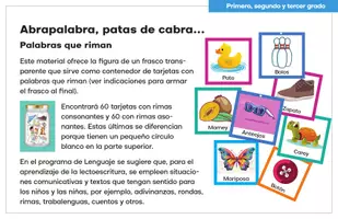 Vista previa - Juegos / Gamificación - Tarjetas con palagras que riman y Guía metodológica - página 1