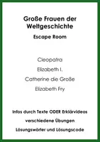 Vorschau - Arbeitsblätter - Große Frauen der Weltgeschichte (Escape Room) - Deckblatt