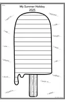 Vorschau - Arbeitsblätter - Summer Holiday - Writing Templates - Seite 1