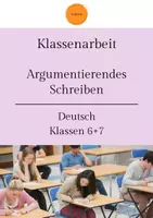 Vorschau - Klassenarbeiten - Klassenarbeit: Argumentierendes Schreiben (Beitrag für Schülerzeitung) + Bewertungsbogen - Deckblatt