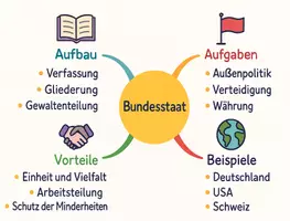 Vorschau - Arbeitsblätter - Arbeitsblätter zum Thema "Bundesstaat" + Lösung & MP3 + Mindmap + Infografik - Seite 2