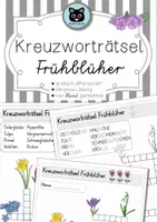 Vorschau - Arbeitsblätter - Kreuzworträtsel Frühblüher - dreifach differenziert - Deckblatt