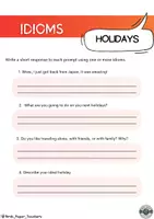 Vista previa - Hojas de trabajo - Holiday idioms worksheet (B2+) - página 2