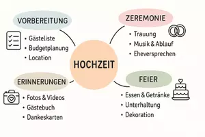Vorschau - Arbeitsblätter - Lernposter + Arbeitsblätter zum Thema "Hochzeit" + Lösung & MP3 + Mindmap + Infografik - Seite 3