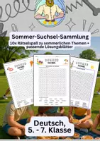 Vorschau - Spiele - Sommer Suchsel Sammlung – Rätselpaket - Deckblatt