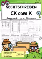 Vorschau - Arbeitsblätter - k oder ck? Rechtschreibregel verstehen und sicher anwenden - Klasse 2-3 - Deckblatt
