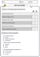 Vorschau - Arbeitsblätter - Gletscher Arbeitsblätter mit Fragen + Lösungen Erdkunde Lesetext - Seite 2