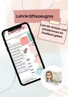 Vorschau - Arbeitsblätter - Zeugnisse für euch als Lehrkräfte - Deckblatt