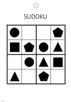 Vorschau - Arbeitsblätter - Sudoku Formen 4x4 mit Lösungen | Kindergarten, Grundschule - Seite 2