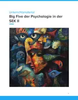 Vorschau - Unterrichtsreihen - Unterrichtsmaterial: Die Big Five in der Psychologie – Persönlichkeit verstehen (SEK II) - Deckblatt