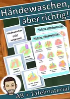 Vorschau - Stundenentwürfe - Hände waschen - Homeschooling - Coronavirus - Deckblatt