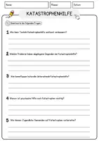 Vorschau - Arbeitsblätter - Katastrophenhilfe Arbeitsblätter mit Fragen + Lösungen Erdkunde Lesetext - Seite 3