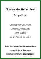 Vorschau - Arbeitsblätter - Pioniere der Neuen Welt (Escape Room) - Deckblatt