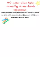 Vorschau - Arbeitsblätter - Malvorlage „Wir malen einen tollen Herbsttag“ – Kreatives Kunstprojekt für Grundschule (Klasse 1–4) - Seite 2