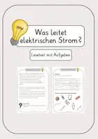 Vorschau - Arbeitsblätter - Was leitet elektrischen Strom? - Lesetext & Aufgaben - Deckblatt