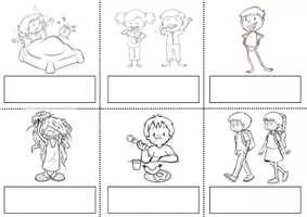 Vista previa - Hojas de trabajo - My Daily Routines Triptych (English / Inglés) - página 2