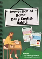 Vorschau - Arbeitsblätter - Englisch Immersion zu Hause: Tägliche Lerngewohnheiten - Deckblatt