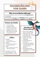 Vorschau - Merkblätter - Handout - Nacherzählung von Sagen - Seite 1