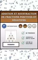 Aperçu - Feuilles d'exercices - Trimino | Addition et soustraction de fractions positives et négatives | Activité Mathématique - Page de couverture