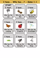Vorschau - Spiele - I have... Who has...? (Insects) Ich habe, wer hat? Englisch - Seite 1