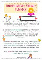 Vorschau - Mal- und Bastelvorlagen - Ein besonderes Zeugnis - Entwicklungszeugnis mit Mutmachern - Seite 2