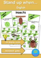Vorschau - Spiele - Stand up when... Insects - Englisch Spiel / Game - Deckblatt