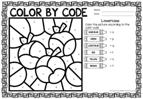 Vista previa - Hojas de trabajo - Color by code letter - Alphabet (Seasons) Letter Recognition | Estaciones Inglés - Bundle (Paquete) - página 3