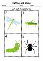 Vorschau - Arbeitsblätter - Stick pictures in the Stick pictures in the right place: Insects - Englisch (Schneiden und Kleben) - Seite 3