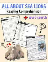 Vorschau - Arbeitsblätter - All About Sea Lions: Reading Comprehension and Word search with Answers.. 3rd, 4th, 5th grade. - Deckblatt