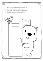 Vorschau - Mal- und Bastelvorlagen - Fensterdeko Einschulung Capybara Schulanfang Fensterbilder Kunst Öltrick - Seite 3