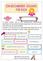 Vorschau - Mal- und Bastelvorlagen - Ein besonderes Zeugnis für dich - Klasse 9/ 10 - Seite 2