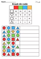 Voorbeeld - kraak de code m.b.v. een tabel drie in één - Voorblad