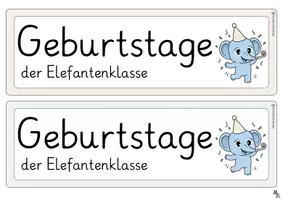 Vorschau - Poster - Kreativer Geburtstagskalender Elefantenklasse - Seite 1
