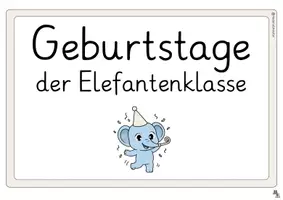 Vorschau - Poster - Kreativer Geburtstagskalender Elefantenklasse - Seite 3