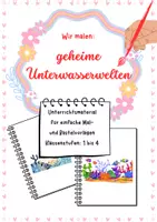 Vorschau - Unterrichtsreihen - Malvorlage „Geheime Unterwasserwelten“ – Kreatives Kunstprojekt für Klasse 1–4 - Deckblatt