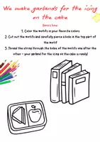 Vorschau - Arbeitsblätter - Printable Back-to-School Garland Activity – First Grade Craft | Einschulung Englisch - Seite 2