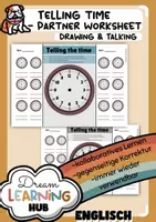 Vorschau - Arbeitsblätter - TELLING THE TIME - Partner Worksheet (Drawing & Talking) - Deckblatt