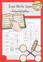 Vorschau - Stationenlernen - Erste Wörter lesen verbinden - Buchstabeneinführung - Deckblatt