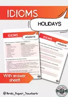 Vorschau - Fördermaterial/Inklusion - Holiday idioms worksheet - Englisch - Deckblatt