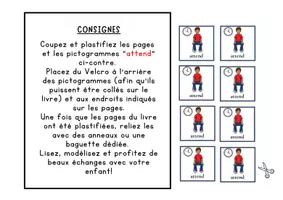 Aperçu - Feuilles d'exercices - Livre Adapté en CAA, Mot de base Attendre - Page 1