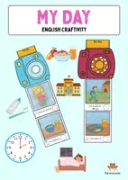 Vorschau - Arbeitsblätter - My Day / Daily Routines - Camera Craftivity (Englisch Klasse 3/4) - Deckblatt