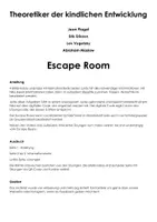 Vorschau - Arbeitsblätter - Theoretiker der kindlichen Entwicklung (Escape Room) - Seite 1
