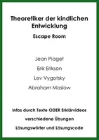 Vorschau - Arbeitsblätter - Theoretiker der kindlichen Entwicklung (Escape Room) - Deckblatt