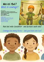 Vorschau - Mal- und Bastelvorlagen - Materialpaket: Bilinguales Mut-Projekt (DE/EN) für SEL & soziales Lernen - Deckblatt
