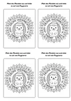 Vorschau - Mal- und Bastelvorlagen - Frohe Weihnachten Mandala mit Igel – Ausmalbild für Kinder - Seite 2