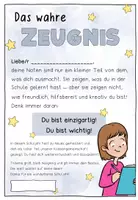 Vorschau - Anderer Materialtyp - "Das wahre Zeugnis" persönliche Urkunde - Seite 1
